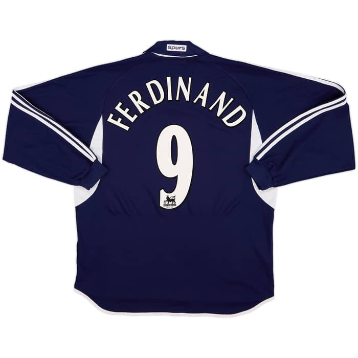 2000-01 Tottenham Away L/S Shirt Ferdinand #9 - 8/10 - (L)