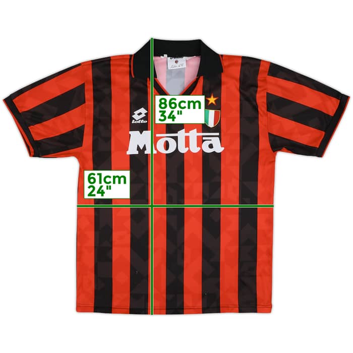 1993-94 AC Milan Home Shirt - 6/10 - (L)
