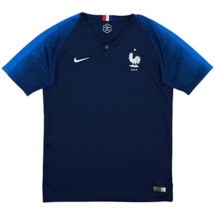 2018 France Home Shirt - 9/10 - (XL.Boys)