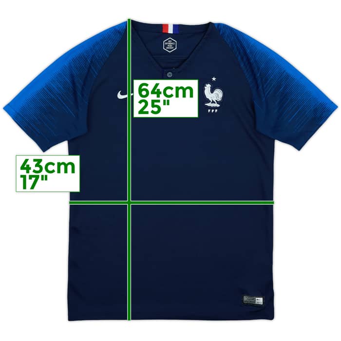 2018 France Home Shirt - 9/10 - (XL.Boys)