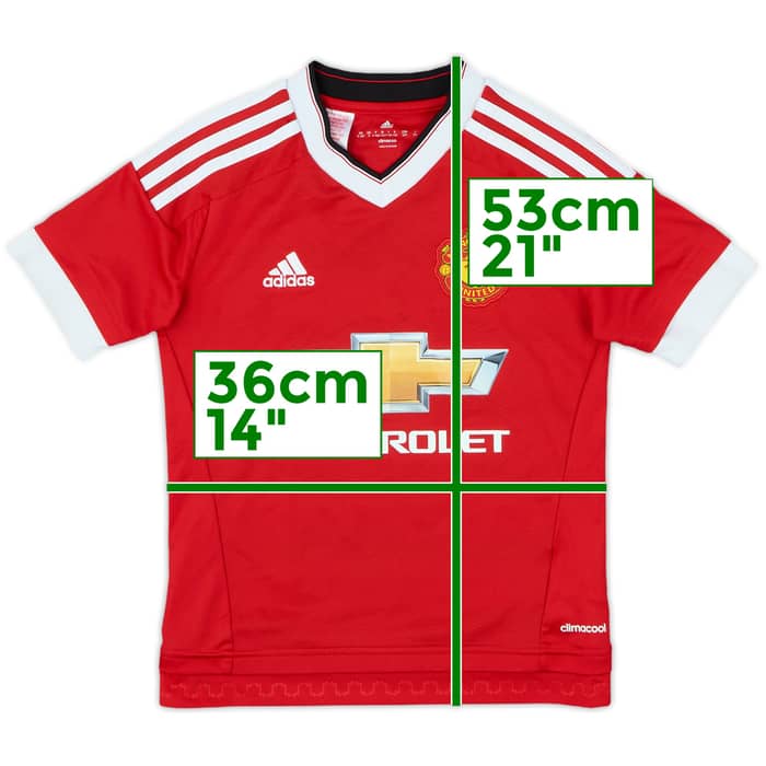 2015-16 Manchester United Home Shirt - 7/10 - (S.Boys)