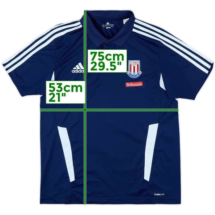 2010-11 Stoke City adidas Polo Shirt - 8/10 - (L)