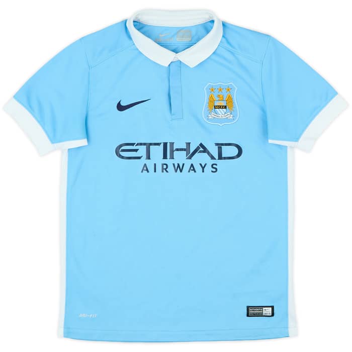 2015-16 Manchester City Home Shirt - 8/10 - (M.Boys)