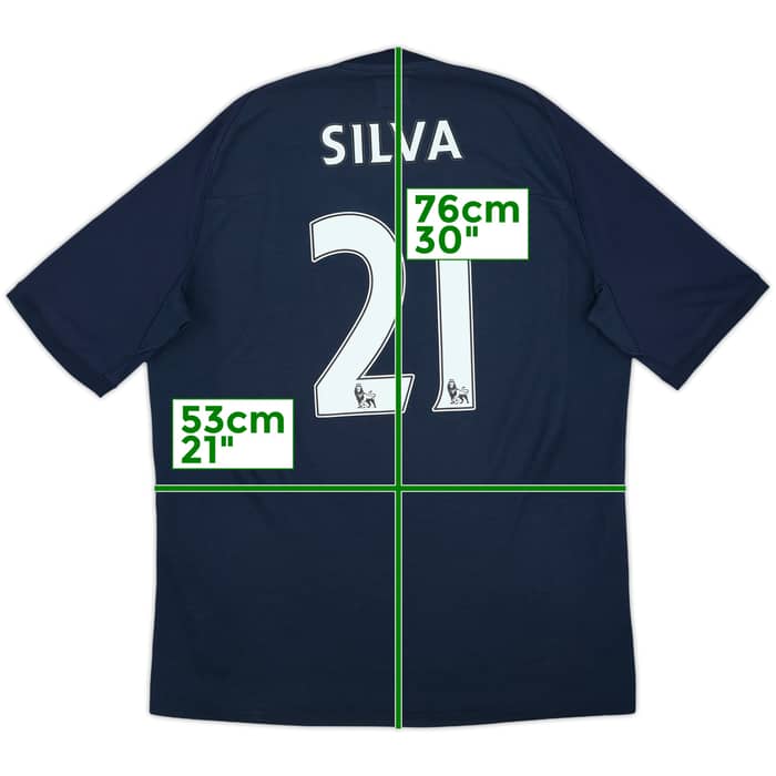 2010-12 Manchester City Away Shirt Silva #21 - 8/10 - (L)