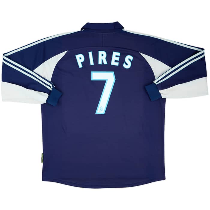 1999-00 Olympique Marseille Player Issue Away L/S Shirt Pires #7 - 8/10 - (XL)