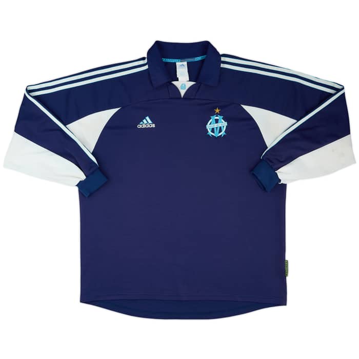 1999-00 Olympique Marseille Player Issue Away L/S Shirt Pires #7 - 8/10 - (XL)