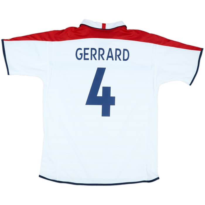 2003-05 England Home Shirt Gerrard #4 - 6/10 - (XL)