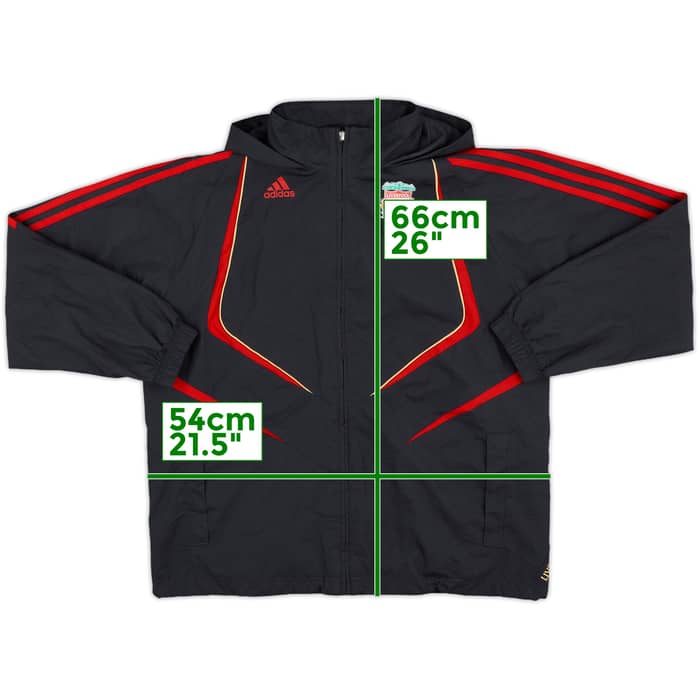 2009-10 Liverpool adidas Hooded Rain Jacket - 8/10 - (M.Boys)