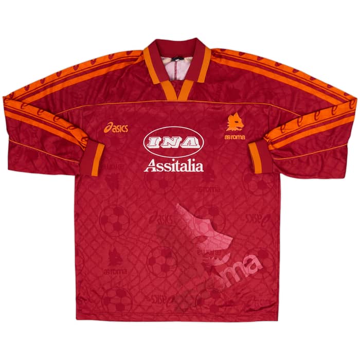 1995-96 Roma Home L/S Full Kit - 7/10 - (L)