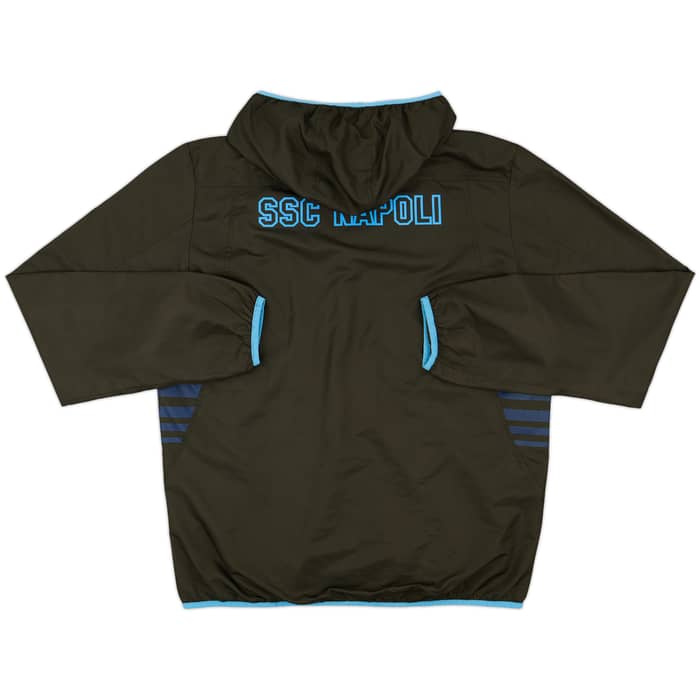 2014-15 Napoli Macron Hooded Track Jacket - 8/10 - (XL)