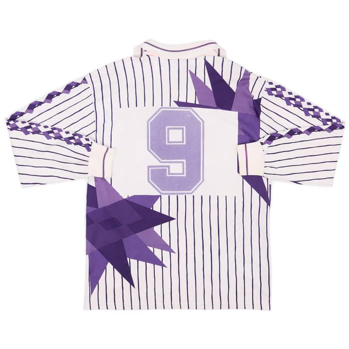1991-92 Fiorentina Away L/S Shirt #9 - 6/10 - (XL)