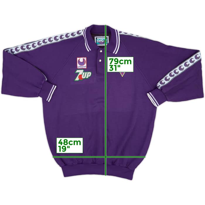 1993-94 Fiorentina Uhlsport Polo L/S Shirt - 7/10 - (XXL)