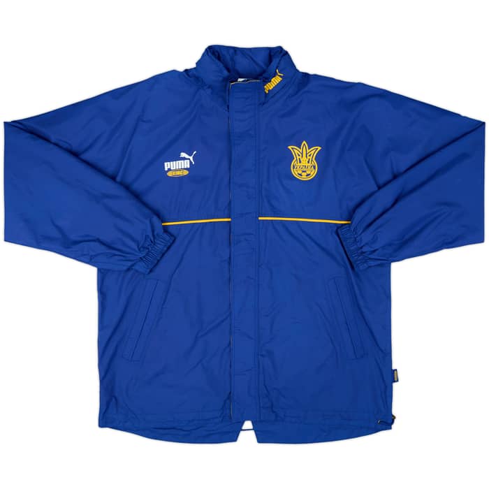 1998-00 Ukraine Puma Hooded Rain Jacket Tracksuit - 8/10 - (XL)