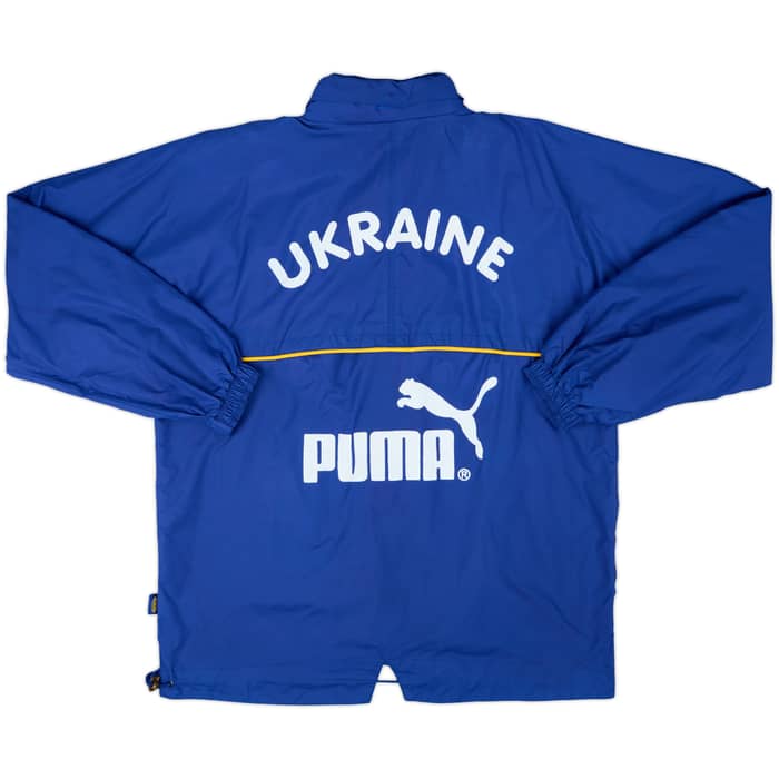 1998-00 Ukraine Puma Hooded Rain Jacket Tracksuit - 8/10 - (XL)