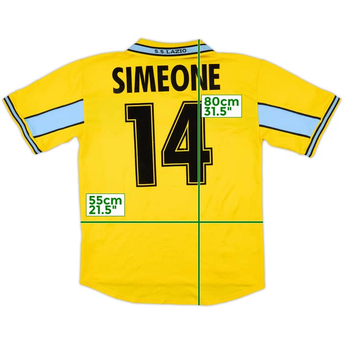 1999-00 Lazio Third Shirt Simeone #14 - 8/10 - (M)