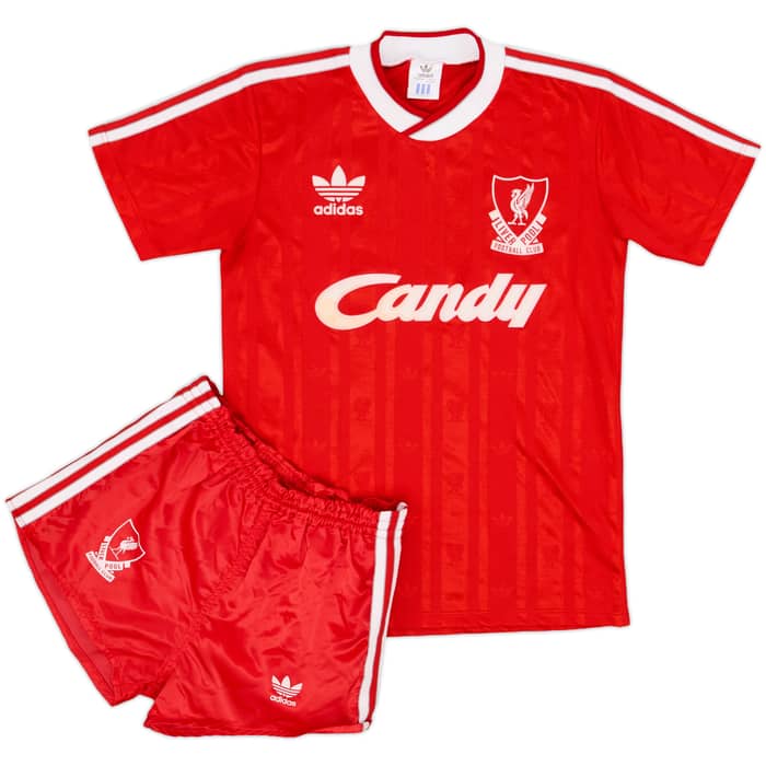 1988-89 Liverpool Home Shirt & Shorts - 9/10 - (Y)
