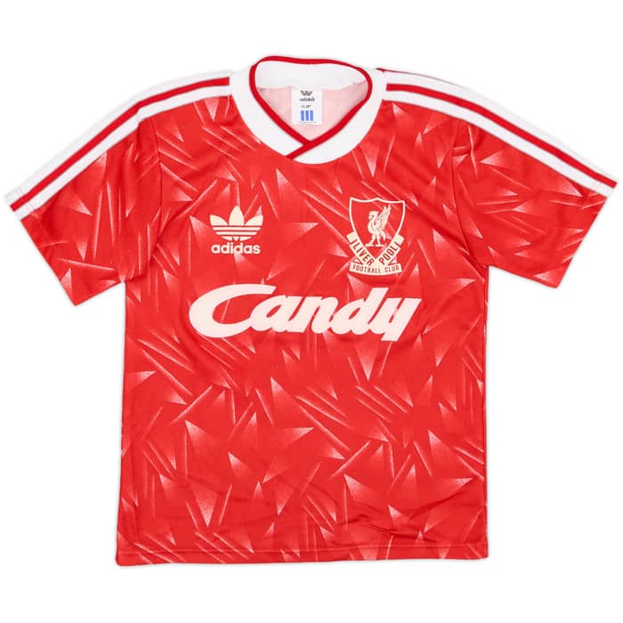 1989-91 Liverpool Home Shirt & Shorts - 9/10 - (S.Boys)
