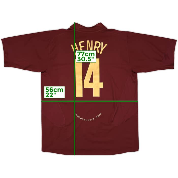 2005-06 Arsenal Home Shirt Henry #14 - 5/10 - (XXL)