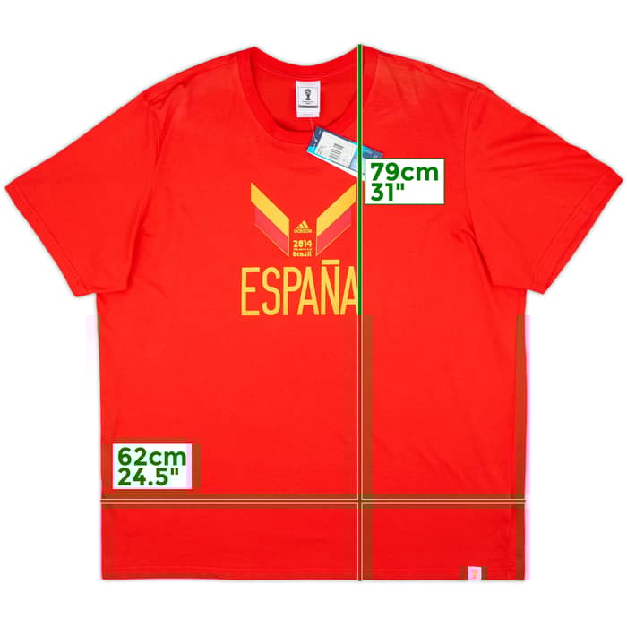 2014 Spain adidas ' 2014 World Cup' Graphic Tee (XXL)