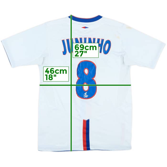 2004-05 Lyon Signed Home Shirt Juninho #8 - 5/10 - (XL.Boys)