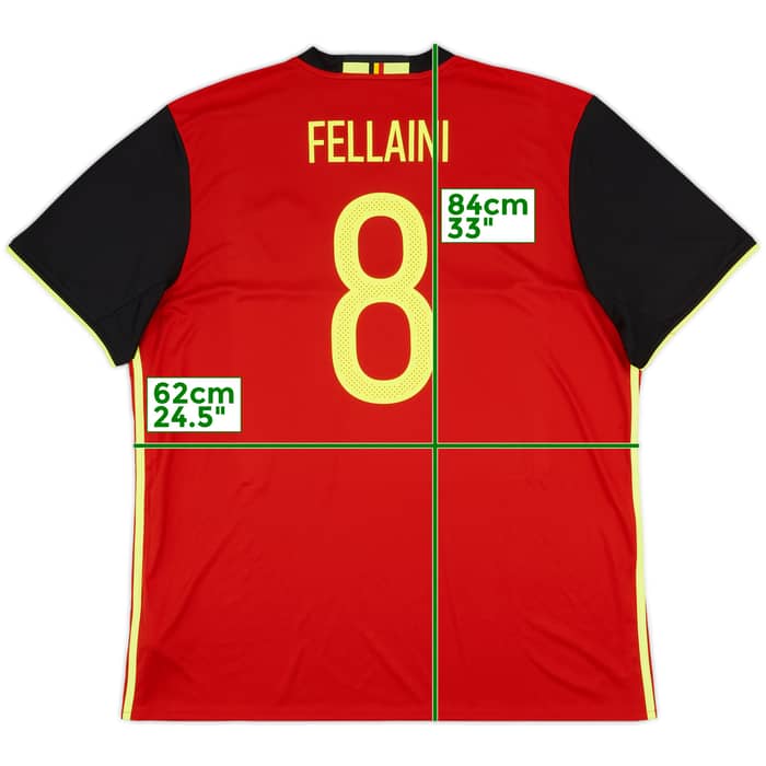 2016-17 Belgium Home Shirt Fellaini #8 - 9/10 - (XXL)