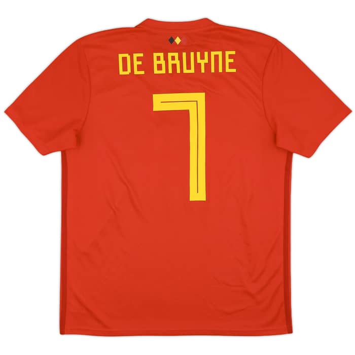 2018-19 Belgium Home Shirt De Bruyne #7 - 8/10 - (L)