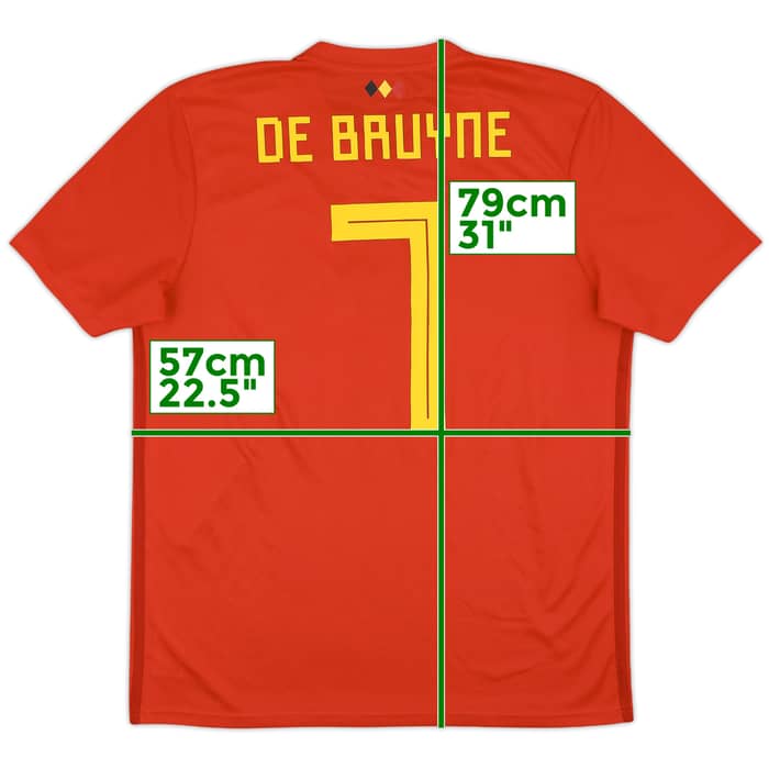 2018-19 Belgium Home Shirt De Bruyne #7 - 8/10 - (L)