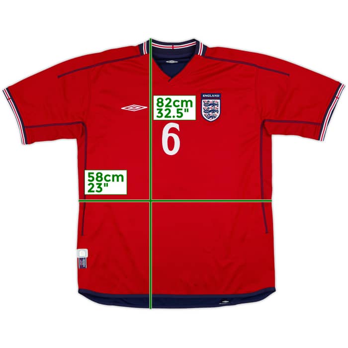 2002-04 England Away Shirt #6 - 8/10 - (XL)