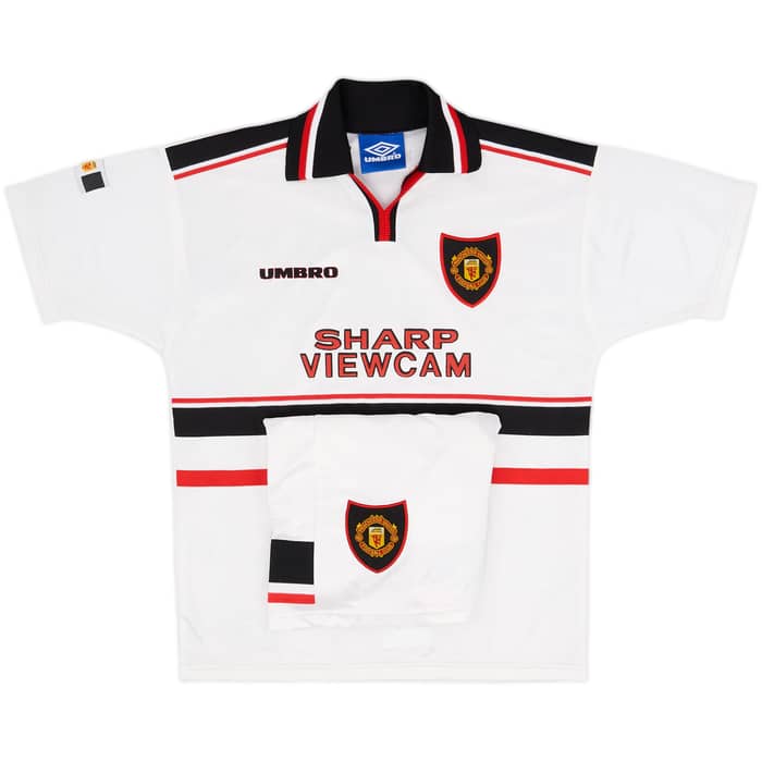 1997-99 Manchester United Away Shirt & Shorts - 9/10 - (L.Boys)