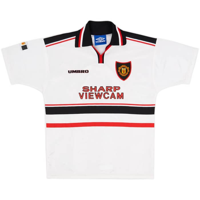 1997-99 Manchester United Away Shirt & Shorts - 9/10 - (L.Boys)