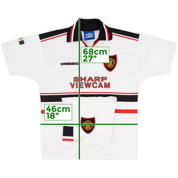 1997-99 Manchester United Away Shirt & Shorts - 9/10 - (L.Boys)