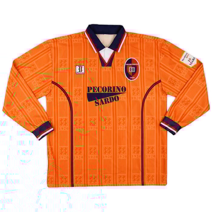 1998-99 Cagliari Match Issue Third L/S Shirt #13
