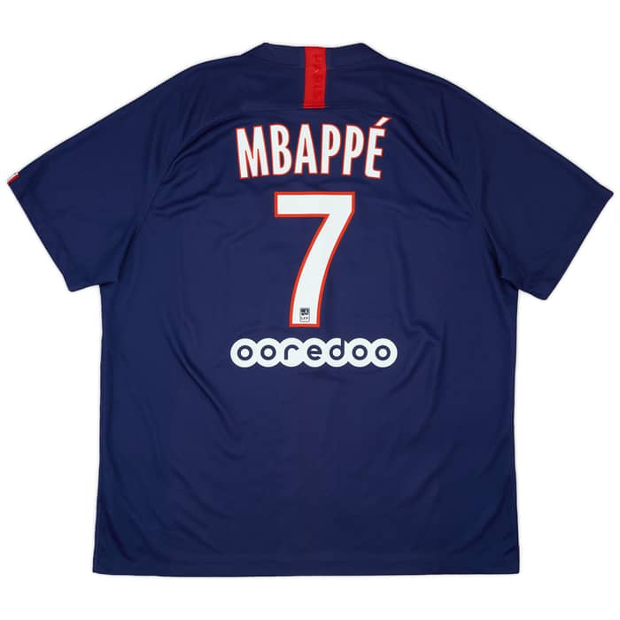 2019-20 Paris Saint-Germain Home Shirt Mbappe #7 - 8/10 - (XXL)