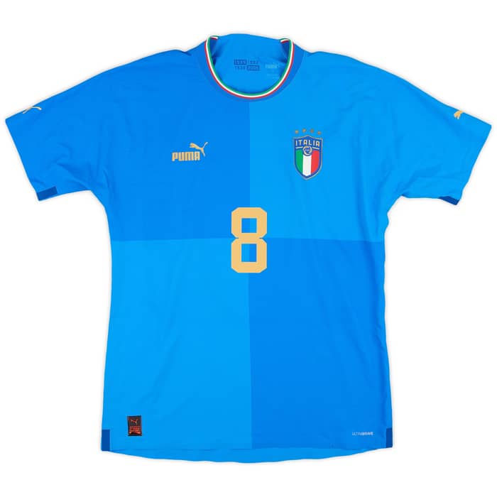 2022-23 Italy Authentic Home Shirt Jorginho #8 - 8/10 - (L)