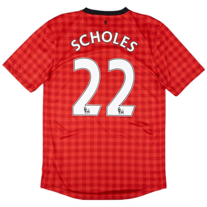 2012-13 Manchester United Home Shirt Scholes #22 - 7/10 - (S)