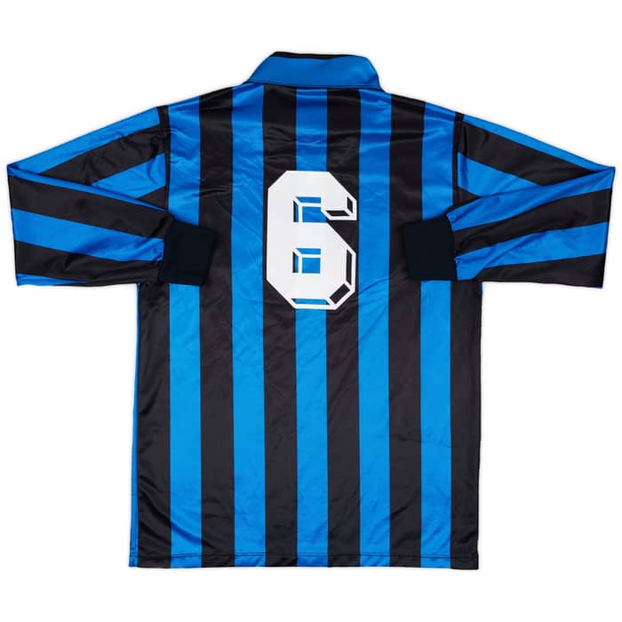 1990-91 Atalanta Match Issue Home L/S Shirt #6