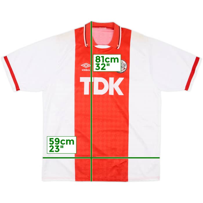 1989-91 Ajax Home Shirt - 9/10 - (XL)