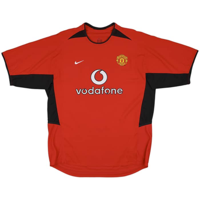 2002-04 Manchester United Home Shirt Scholes #18 - 8/10 - (XL)