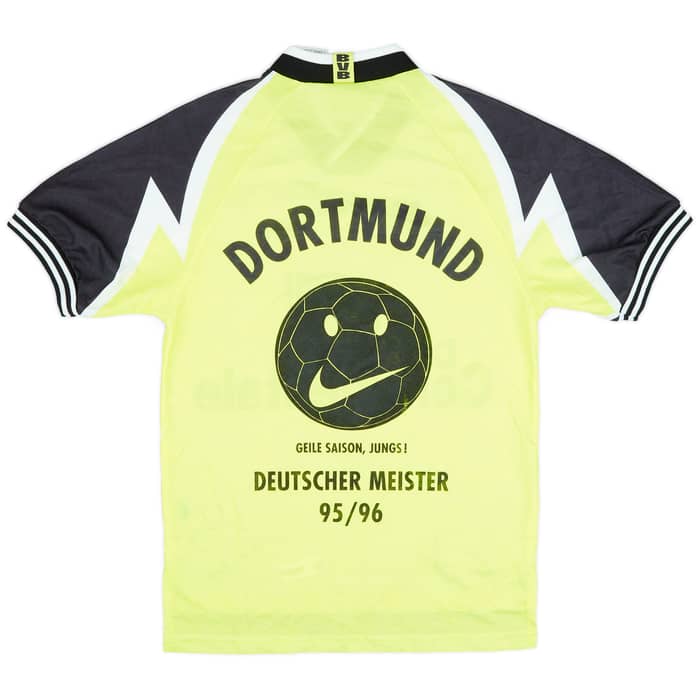 1995-96 Borussia Dortmund 'Deutscher Meister' Home Shirt - 9/10 - (XS)