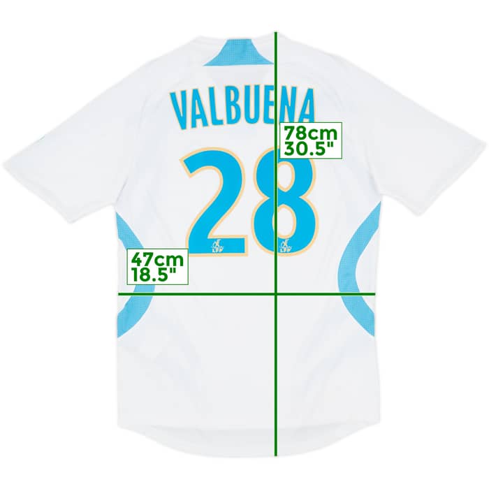 2007-08 Olympique Marseille Home Shirt Valbuena #28 - 7/10 - (M)