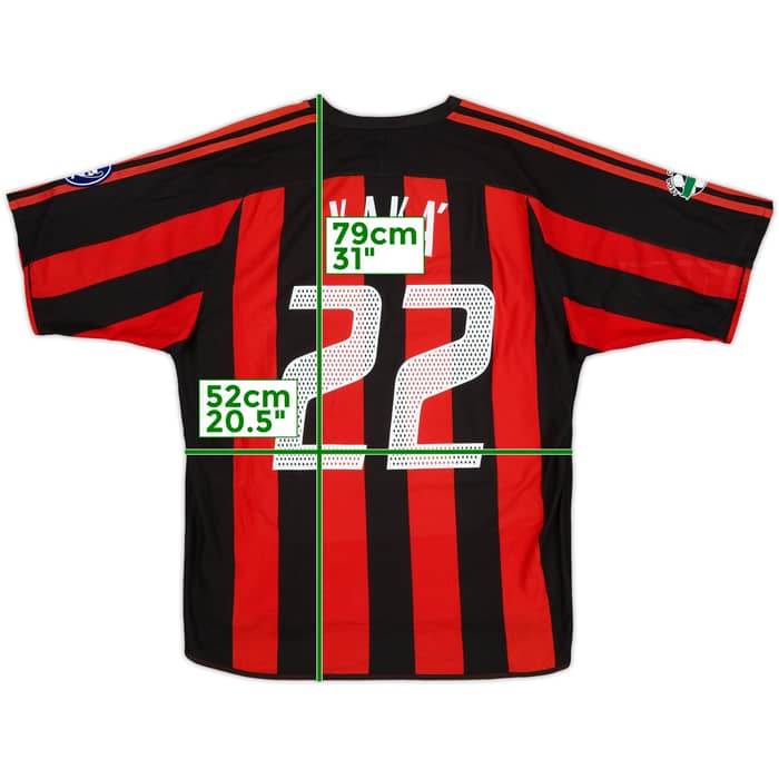 2003-04 AC Milan Player Issue Home Shirt Kaka #22 - 8/10 - (L)
