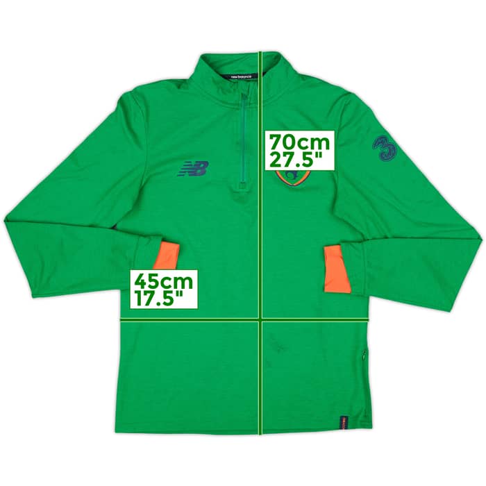 2017-18 Ireland New Balance 1/4 Zip Training Top - 8/10 - (S)