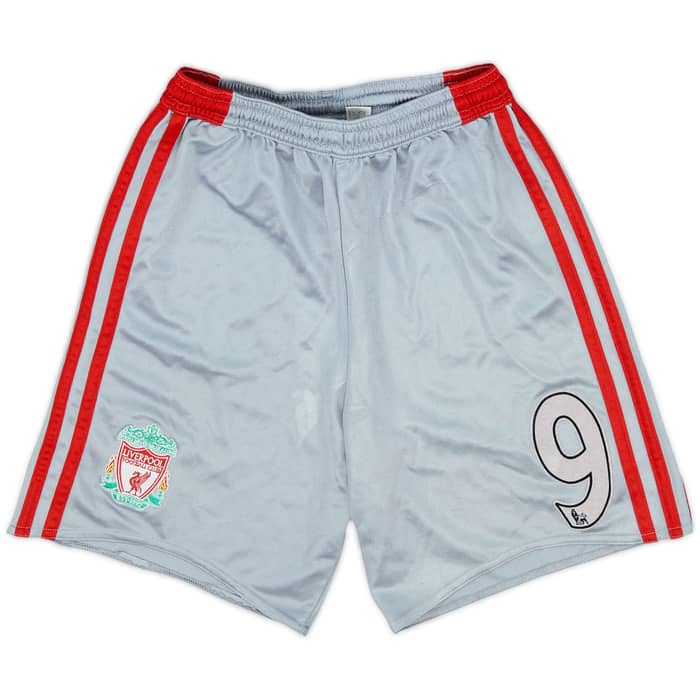 2008-09 Liverpool Away L/S Shirt & Shorts Torres #9 - 6/10 - (S.Boys)