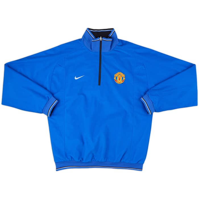 2003-04 Manchester United Nike Reversible 1/2 Zip Track Jacket - 8/10 - (XL)
