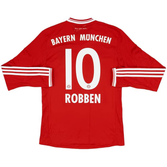 2013-14 Bayern Munich Home L/S Shirt Robben #10 - 7/10 - (S)