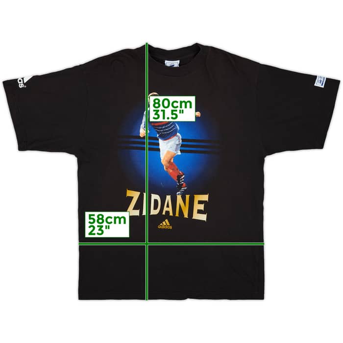 1998 France 98 adidas Graphic Tee Zidane #10 - 8/10 - (XL)