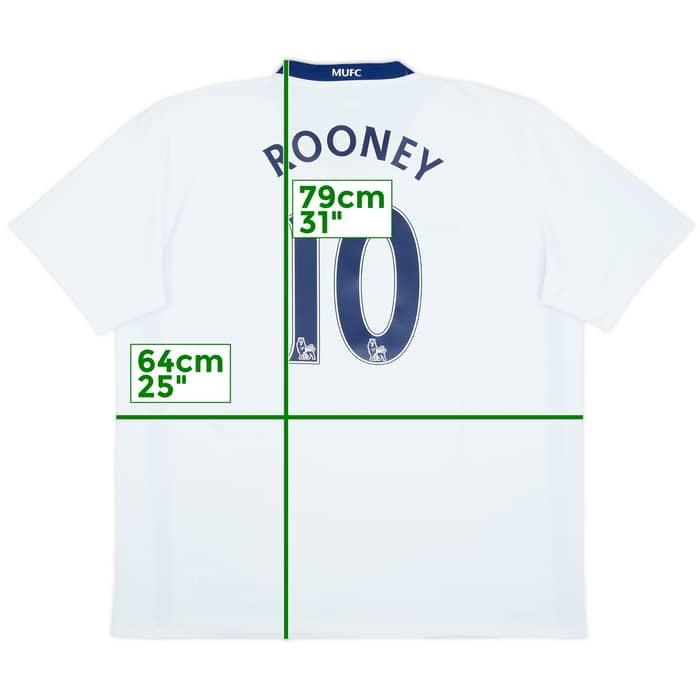 2008-10 Manchester United Away Shirt Rooney #10 - 9/10 - (XXL)