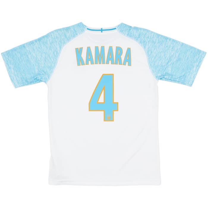 2018-19 Olympique Marseille Home Shirt Kamara #4 - 7/10 - (S)