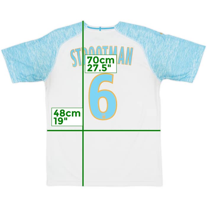 2018-19 Olympique Marseille Home Shirt Strootman #6 - 5/10 - (M)