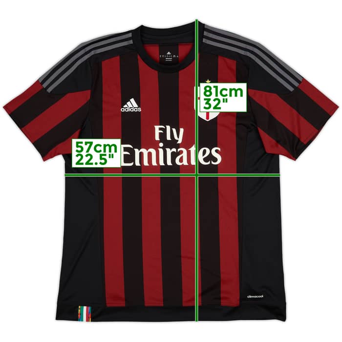 2015-16 AC Milan Home Shirt - 10/10 - (XL)